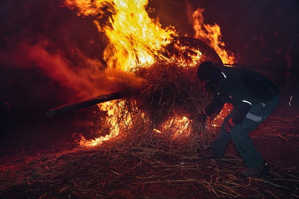 Lighting the straw