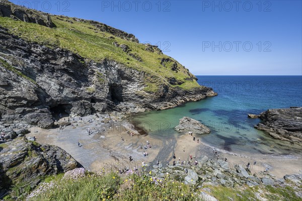 View down to Tintagel Haven