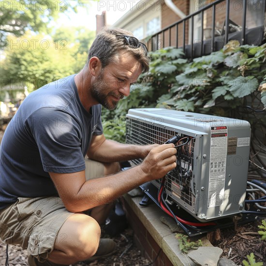 Handyman install a heat pump