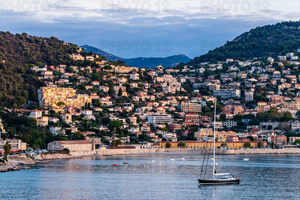 Sunrise over Harbor and Bay of Villefranche-sur-Mer