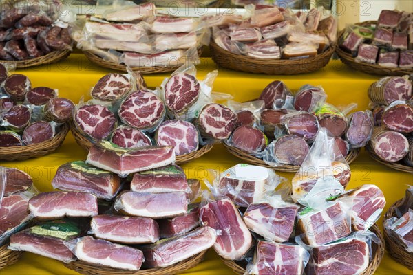 Meat in a Stand in a Market in Cannobio
