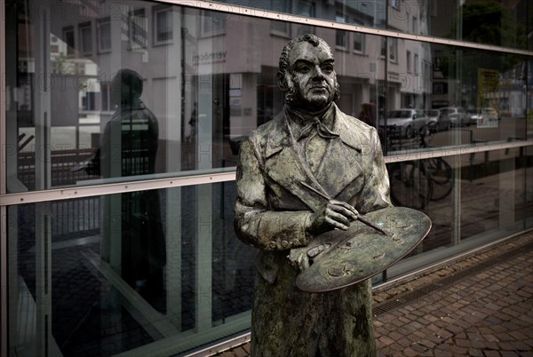 Bronze statue of the painter Johann Baptist Pflug