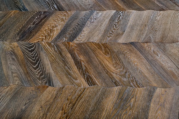 Top view of natural oak parquet