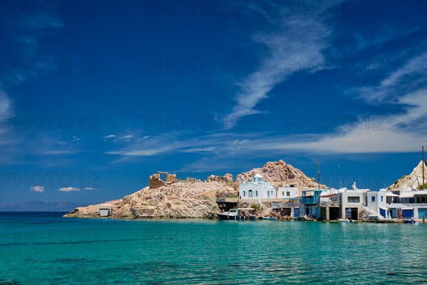 Greek village scenic picturesque view in Greece