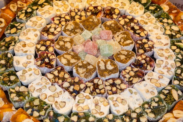 Turkish delight sweets made in Traditional style