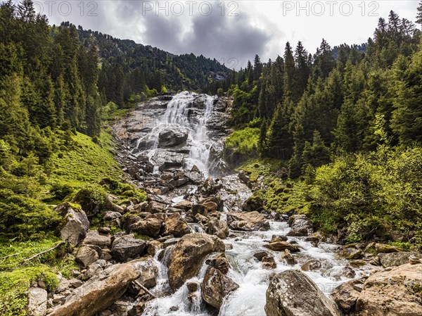 Grawa Waterfall on the WildeWasserWeg in the Stubai Valley