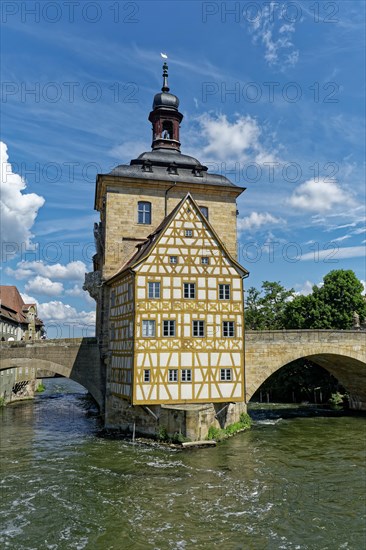 Old town hall on the river Pegnitz