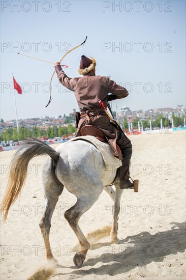 Ottoman archer riding and shooting on horseback