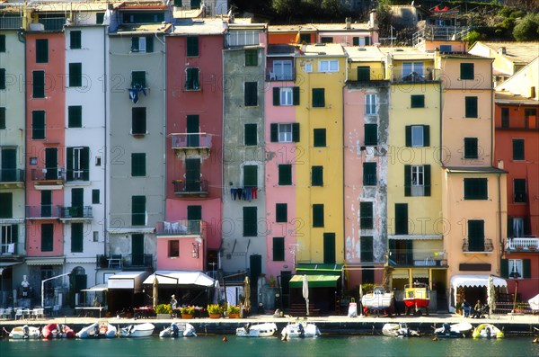 Old and Colorful Buildings on the Seafront in Portovenere
