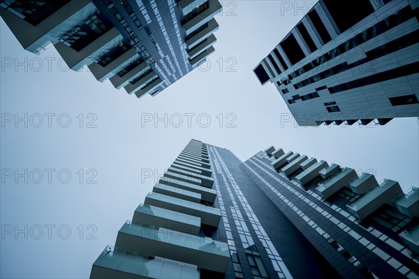 Directly Below Skyscraper Against Sky in Dusk in Milan