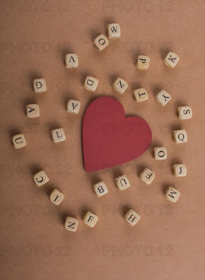 Letter cubes of Alphabet made of wood