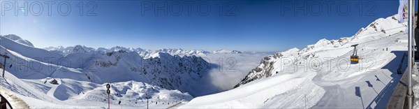 Nebelhornbahn Panorama Winter Alps Oberstdorf Germany