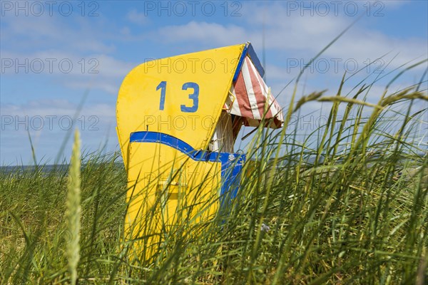 Beach chair in the dunes