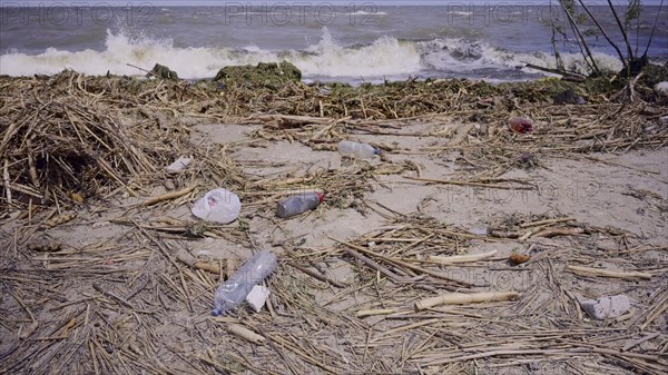 Plastic and other drifting debris has reached Black Sea beaches in Odessa