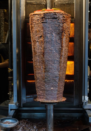 Traditional Turkish Doner Kebab on pole