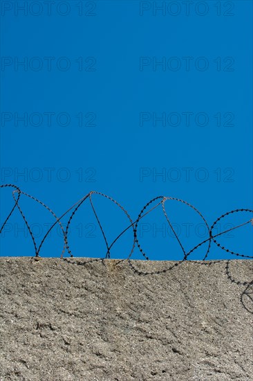 Barbed wire fence used for protection purposes