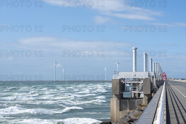 Dam road of the Oosterschelde Barrage