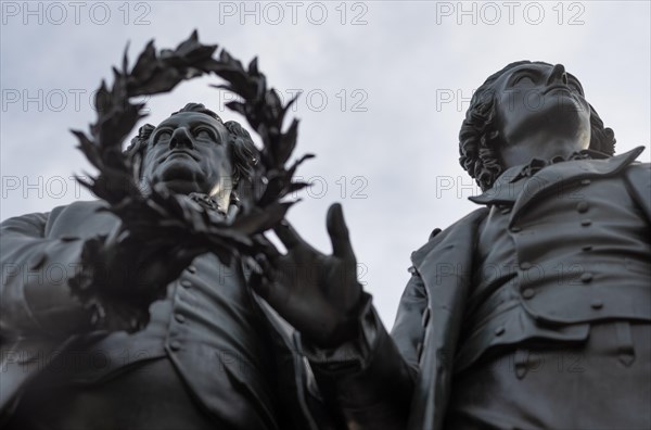 Double statue Goethe-Schiller monument by Ernst Rietschel