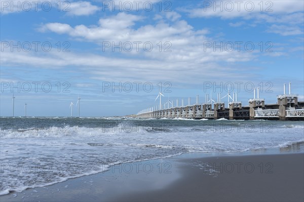 Oosterschelde Barrage from Banjaard Beach