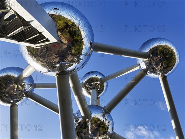 Atomium against a blue sky