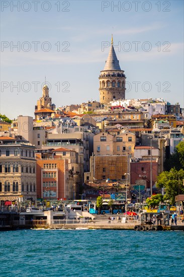 View of the Galata Tower from Byzantium times in Istanbul