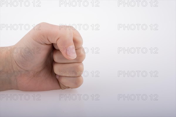 Clenched fist on a white background