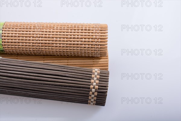 Bamboo mat as straw abstract texture pattern