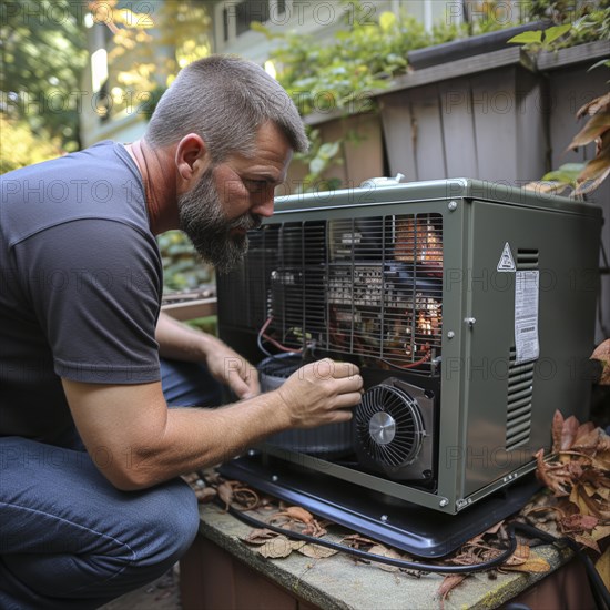 Handyman install a heat pump