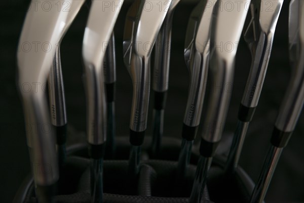 Modern Forged Iron Golf Clubs in Golf Bag in Switzerland