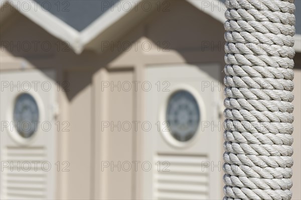 Beach Hut with a Pole Made in Rope