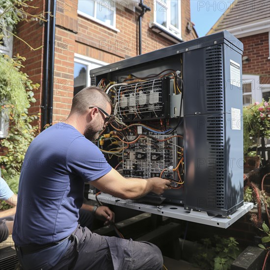 Handyman install a heat pump