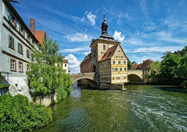 Old town hall on the river Pegnitz