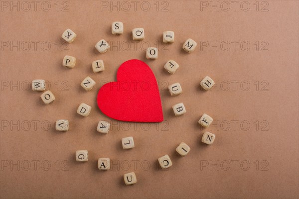 Letter cubes of Alphabet made of wood