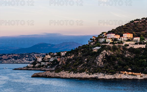 Sunrise over Harbor and Bay of Villefranche-sur-Mer