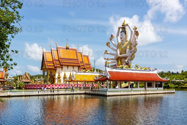 Wat Plai Laem Temple with statue of the goddess Guanyin on the island of Ko Samui