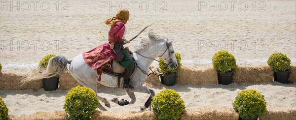 Ottoman archer riding and shooting on horseback