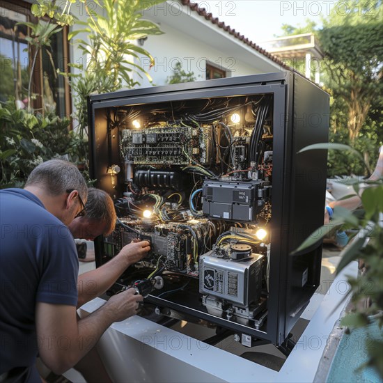 Handyman install a heat pump