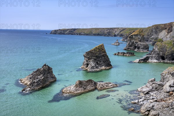 Bedruthan Steps cliff formation