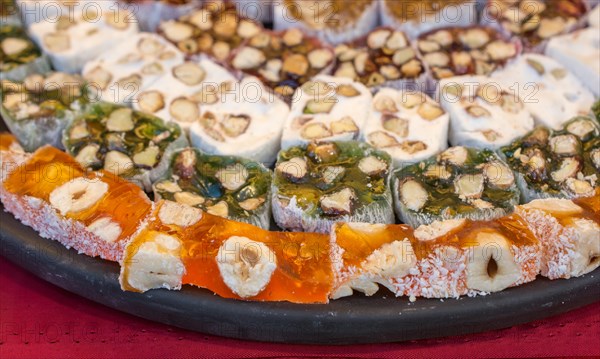 Turkish delight sweets made in Traditional style