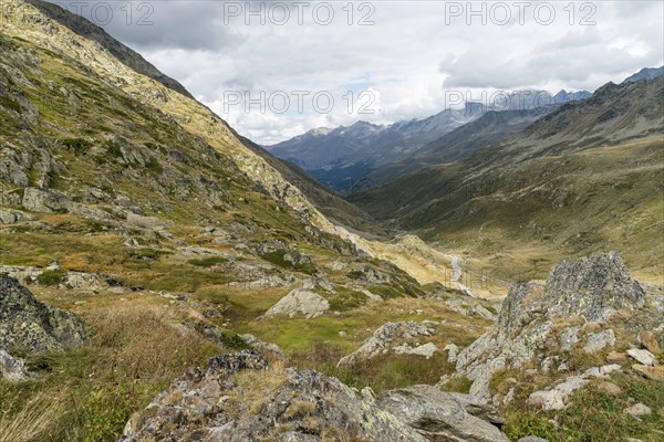 Landscape with pass road