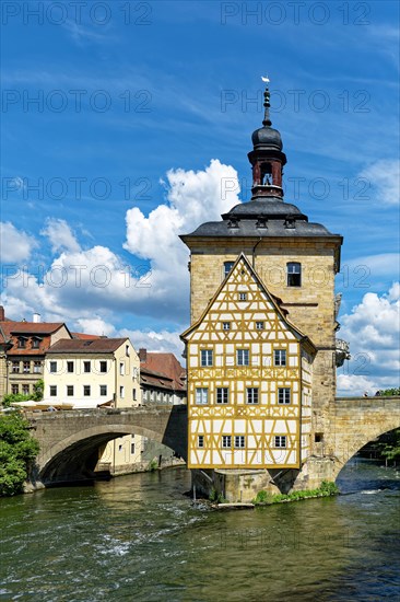 Old town hall on the river Pegnitz