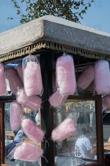 Delicious colorful cotton candy for kids