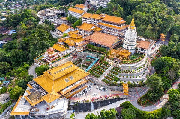 Kek Lok Si Temple aerial view on Penang Island