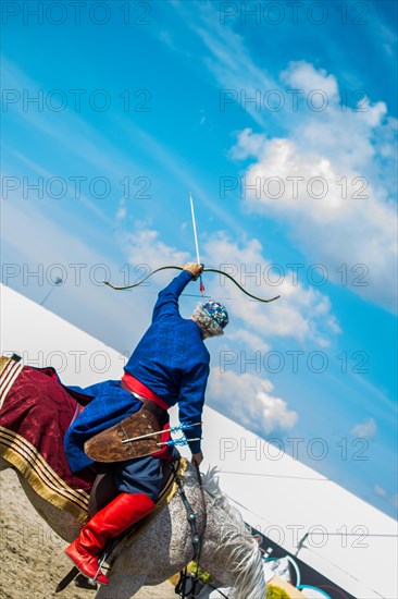 Ottoman archer riding and shooting on horseback