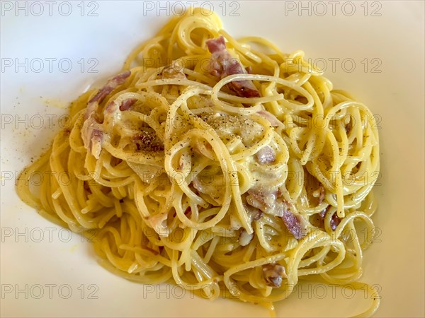 Carbonara Spaghetti in Italy