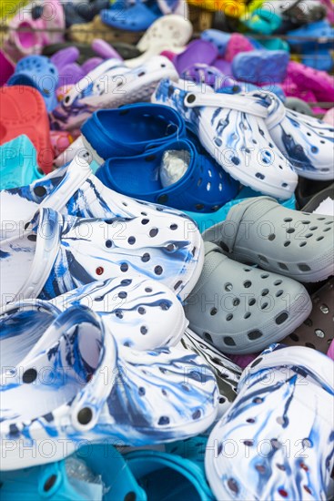 Many Colorful Flip Flops