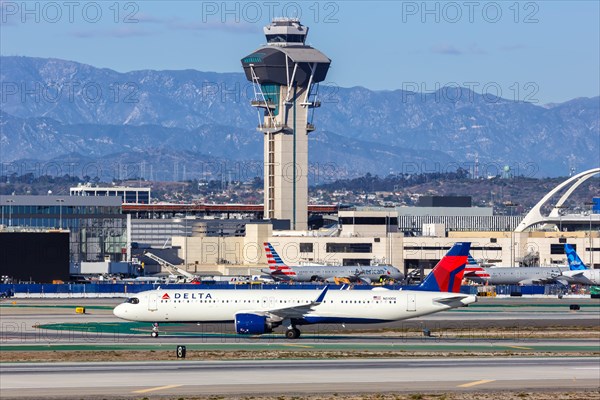 Airbus A321neo aircraft of Delta Air Lines with registration number N510DE at Los Angeles Airport