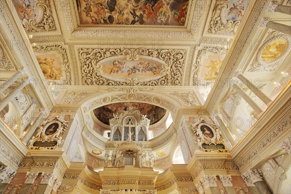 Interior view of baroque St. Trinitatis Church