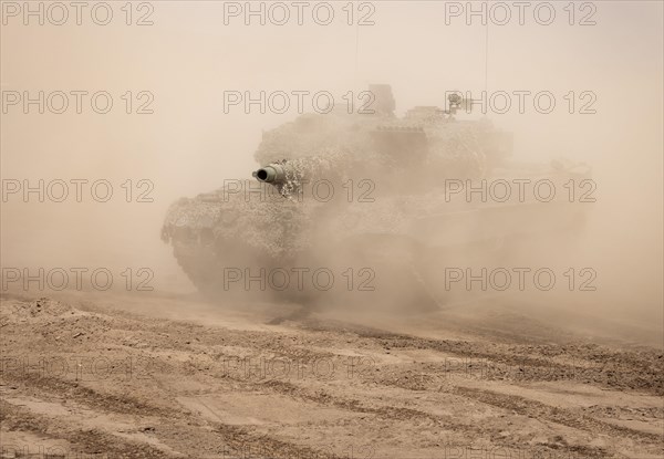 A Leopard tank 2A6 during exercise GRIFFIN STORM in Pabrade. Pabrade