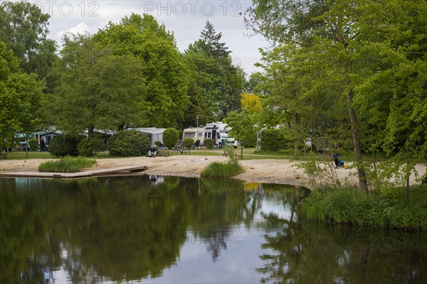 Campsite and sandy beach